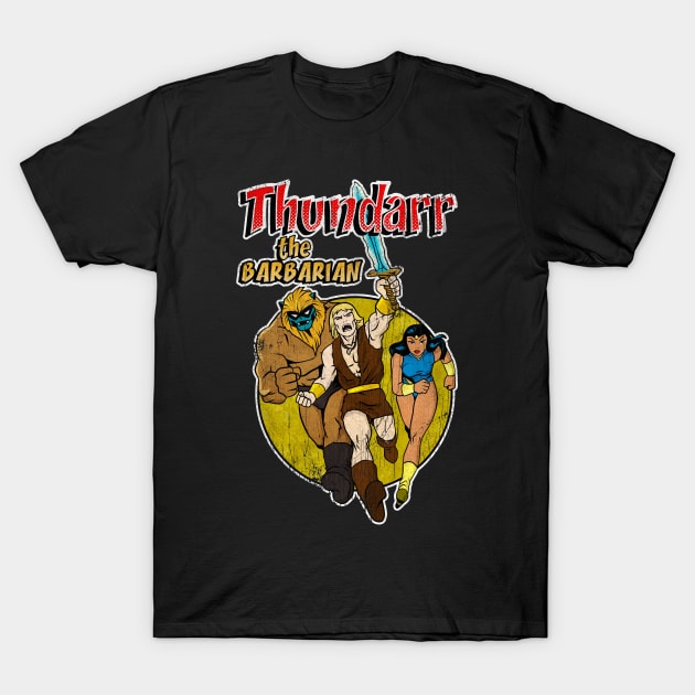 Distressed Thundarr the barbarian T-Shirt by OniSide